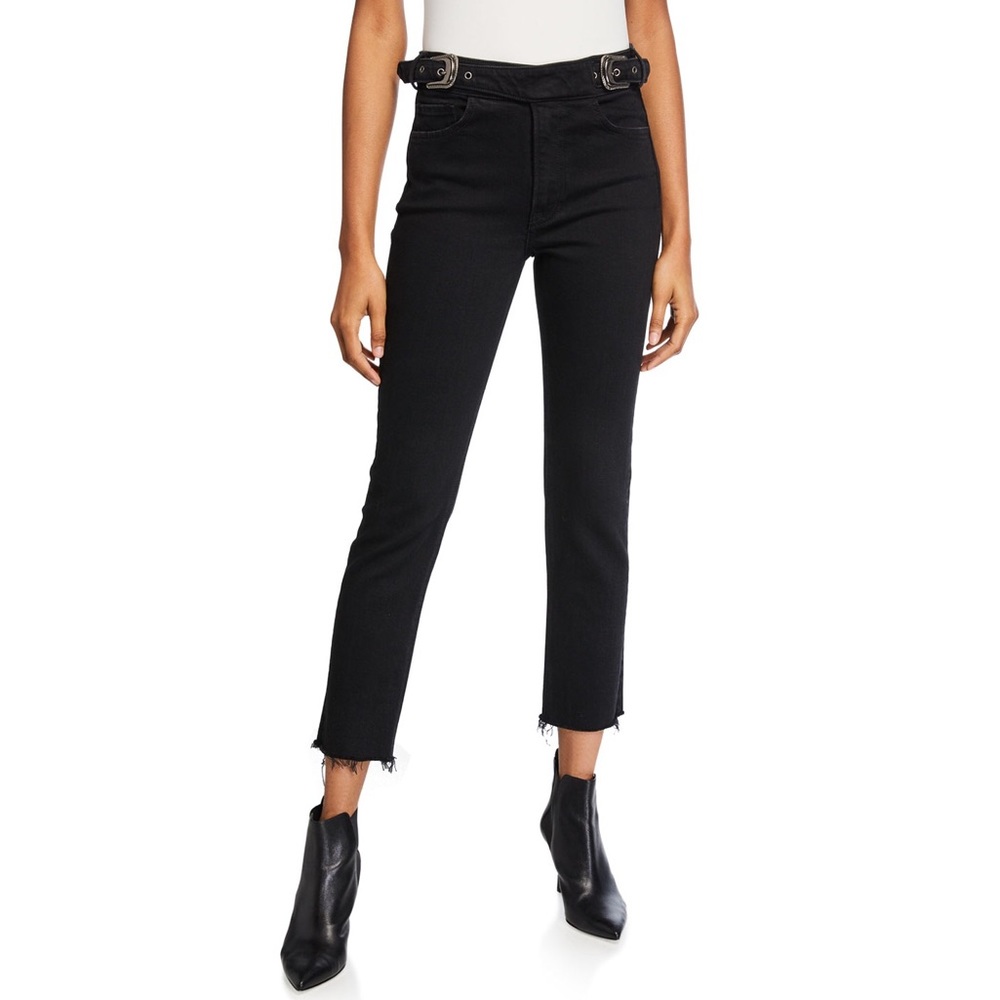 GRLFRND Zoey Belted Cropped Jeans 28 NWT